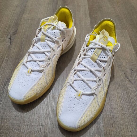 Nike Men's Basketball Shoes White Gold Yellow US 12 FZ1523-100 No Box - Picture 3 of 9